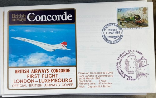 Concorde flown cover british - concorde,