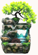 Rockery Stream Tabletop Fountain Zen Meditation Indoor Waterfall For Home Office
