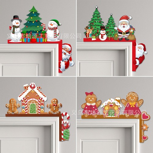 Wooden christmas door - wooden,
