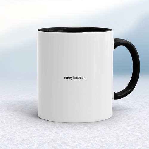 Nosey little swearing mug - nosey, ...