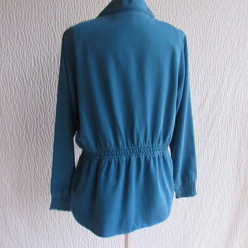 Solid blue jacket - jacket, zips