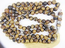 10mm x 99 TIGER EYE ISLAMIC TASBIH MASBAHA PRAYER BEADS QURAN TASBIH GIFT