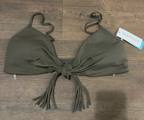 Seafolly olive khaki tie front - seafolly,
