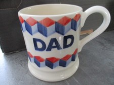 Emma Bridgewater Tumbling Blocks Dad Half Pint Mug.Brand New.