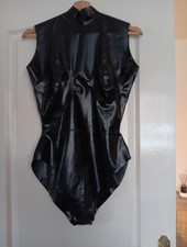 Black Rubber Latex Bodysuit