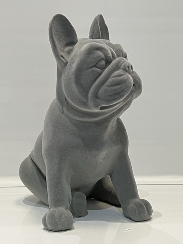 Grey velveteen sitting blue - grey,