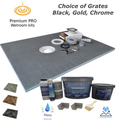 Wet room level shower tray - level,
