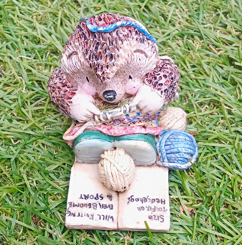 Knitting hedgehog resin - knitting,