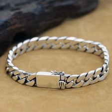 Genuine Solid 925 Sterling Silver Bracelet Chain Heavy Unisex Men Women Gift