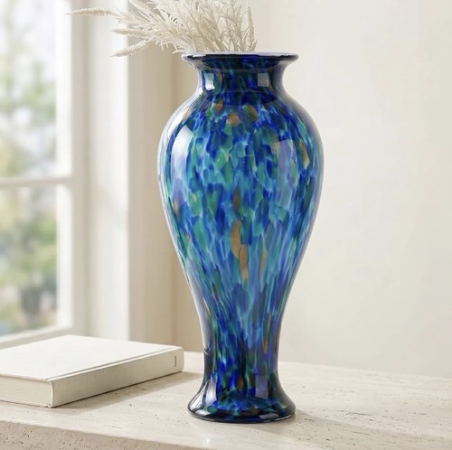 Hand blown glass vase - 20, inch