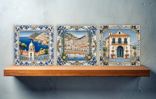 Italian ceramic backsplash - ceramic,