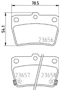 Girling 6132799 rear brake - rear, pad