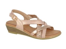 Cipriata L469BG QUARTA Rose Gold Combination Two Tone Sling Back Buckle Sandal