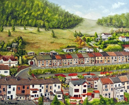 Mounted print treorchy - "treorchy", by