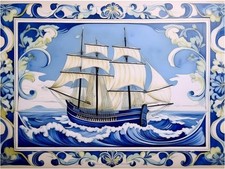 Tile Mural Sailing Ship