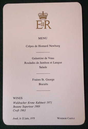 Antique royal menu - royal,