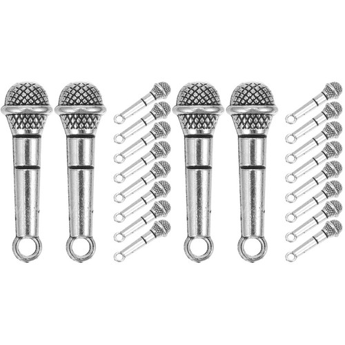 Miniature silver microphone - miniature,