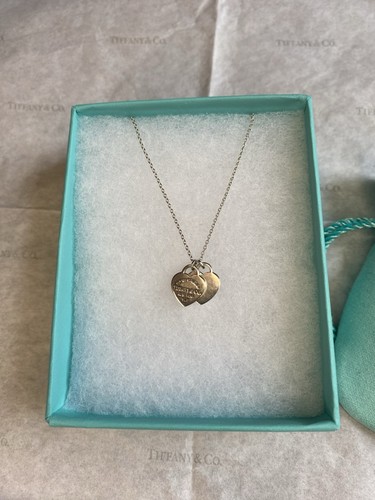 Tiffany double heart tag - co,