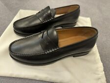 Zara Men's Leather Penny Loafers - Black Size UK 6
