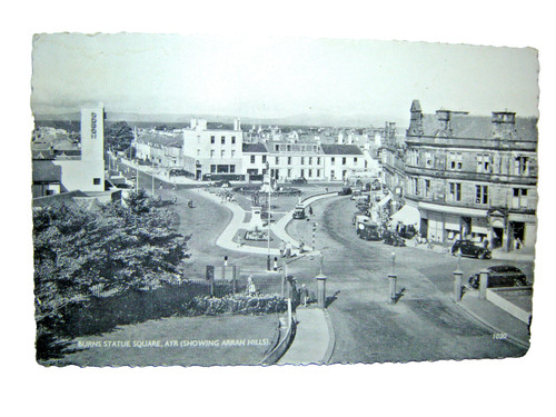Postcard burns statue square - postcard.,