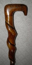 Victorian Biblical Military Twisted Vine Walking Stick / Cane - War Hero 1884