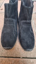 Black Suede Slip-On Ankle