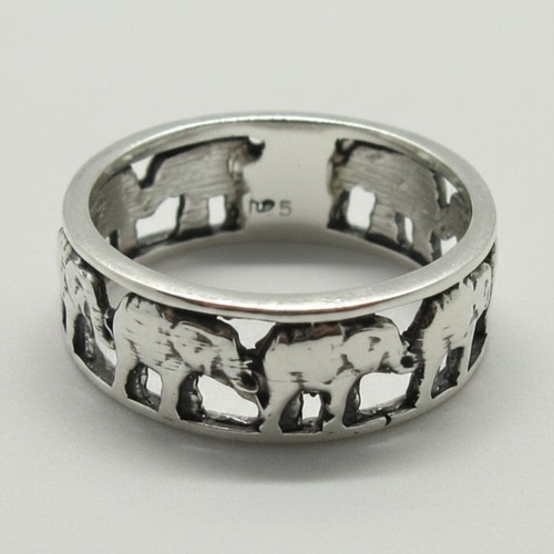 925 sterling silver elephant - silver,