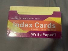 400 Ruled Coloured Index Cards