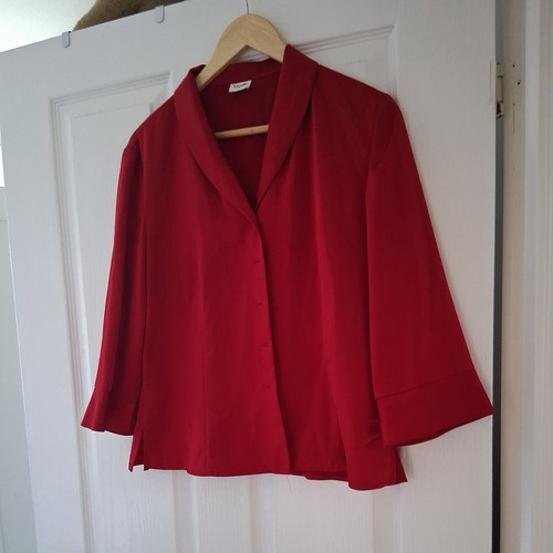 Viyella red dressy collared - viyella,
