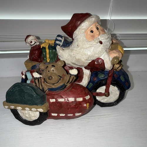 Santa motorcycle with - on,