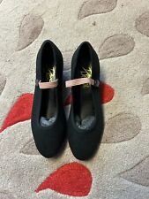 Black canvas cuban heel