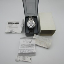 Zeon Mens Watch ZR19076U Chronograph Silver Strap Black Dial Unused man