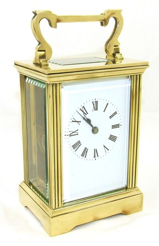 French brass carriage clock - brass,