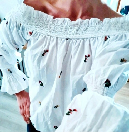 Zara trafaluc white - white, floral