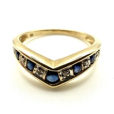 9ct Gold Sapphire Diamond