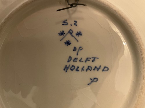 Vintage hand painted - painted, delft