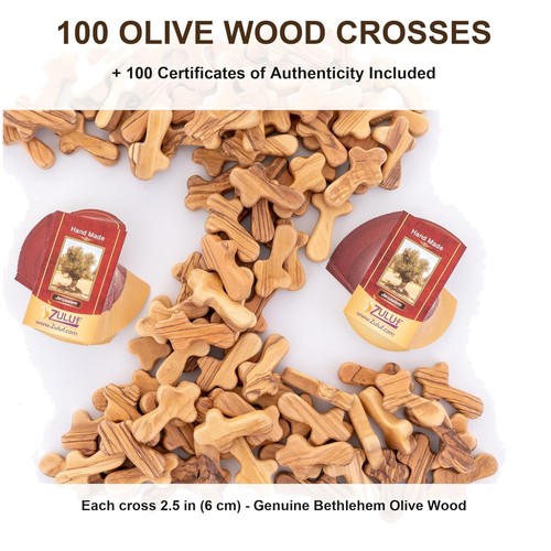 100 small wooden crosses - 100,