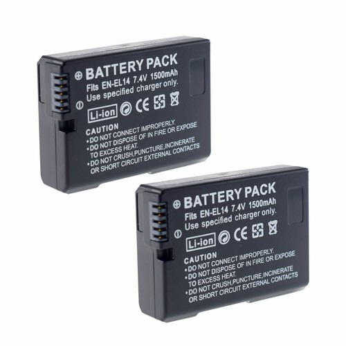 El14a battery for nikon - 2x, en-el14a