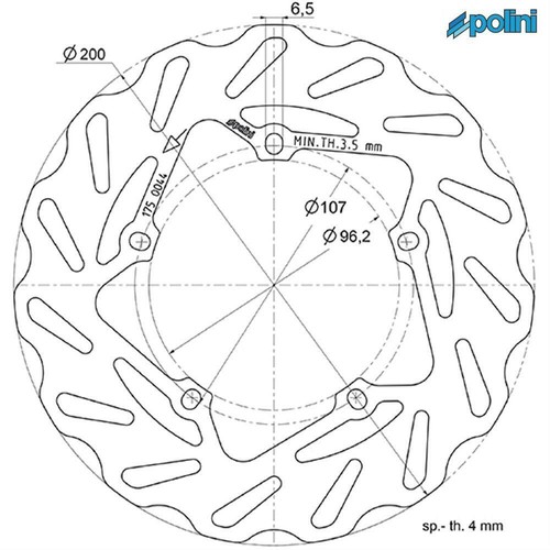Polini p1750044 brake disc - polini,