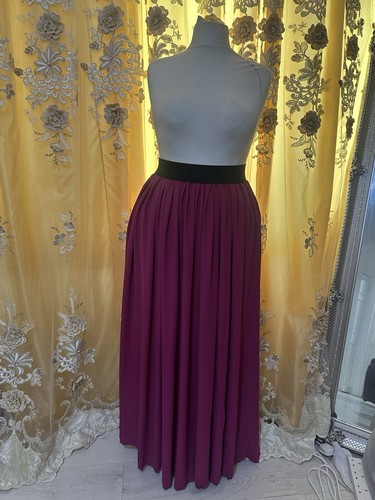 Pink chiffon skirt with waist - ,