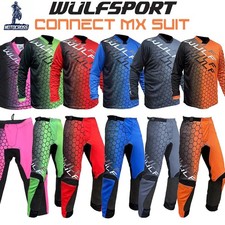 WULF KIDS CONNECT MX RACE SUIT Children Motocross Dirt Quad Bike Jersey Pant Kit