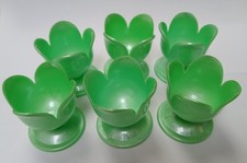 6x Green Vintage Tulip Egg