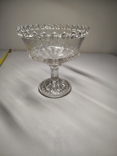 Antique vintage glass pedestal - vintage,