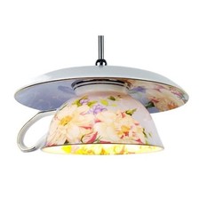 Vintage Floral Teacup Pendant