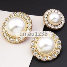 6PCS METAL PEARL SHANK BUTTONS