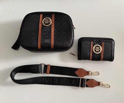 River island black tan cross - river,