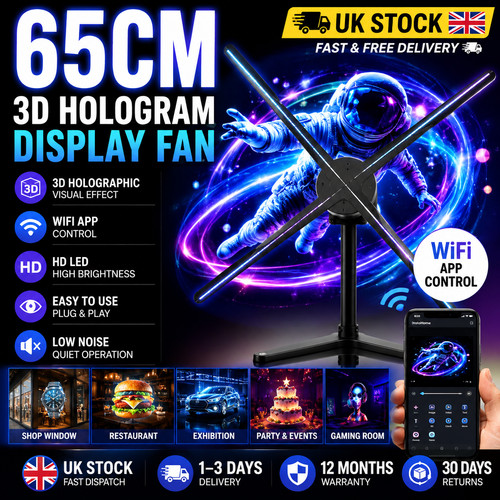 65cm hologram fan led - 3d,