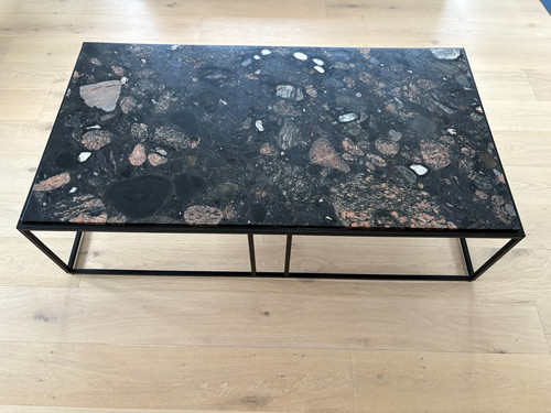 Solid black marble - black, granite