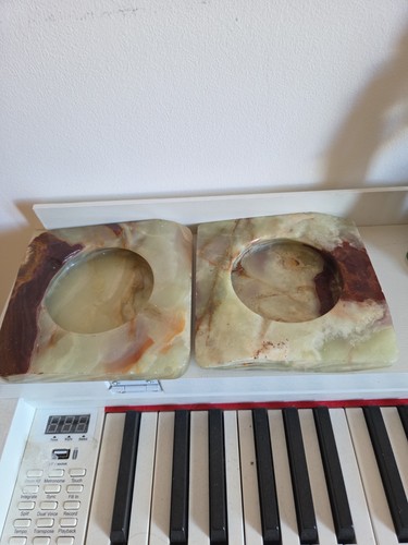 Two onyx stone square - onyx, ashtray