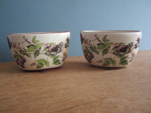 Pair decorative oval dishes - pair, of